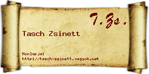 Tasch Zsinett névjegykártya